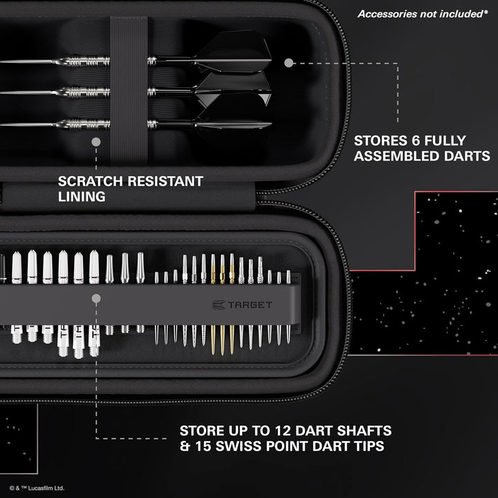 Target Darts Star Wars Darth Maul-BOA-Etui | Hochwertiges Disney-Dart-Etui im Sith-Design, Aufbewahr