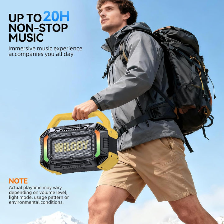 Wilody 100W Tragbare Bluetooth-Lautsprecher-Box,Bluetooth Lautsprecher mit Licht,Musikbox Bluetooth&