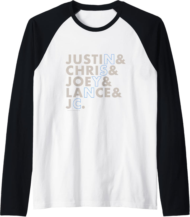NSYNC Offizieller Namenstapel Raglan