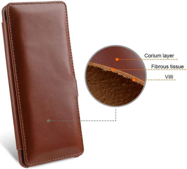 STILGUT Book Case kompatibel mit Google Pixel 6 Hülle aus Leder mit Clip-Verschluss, Lederhülle, Kla