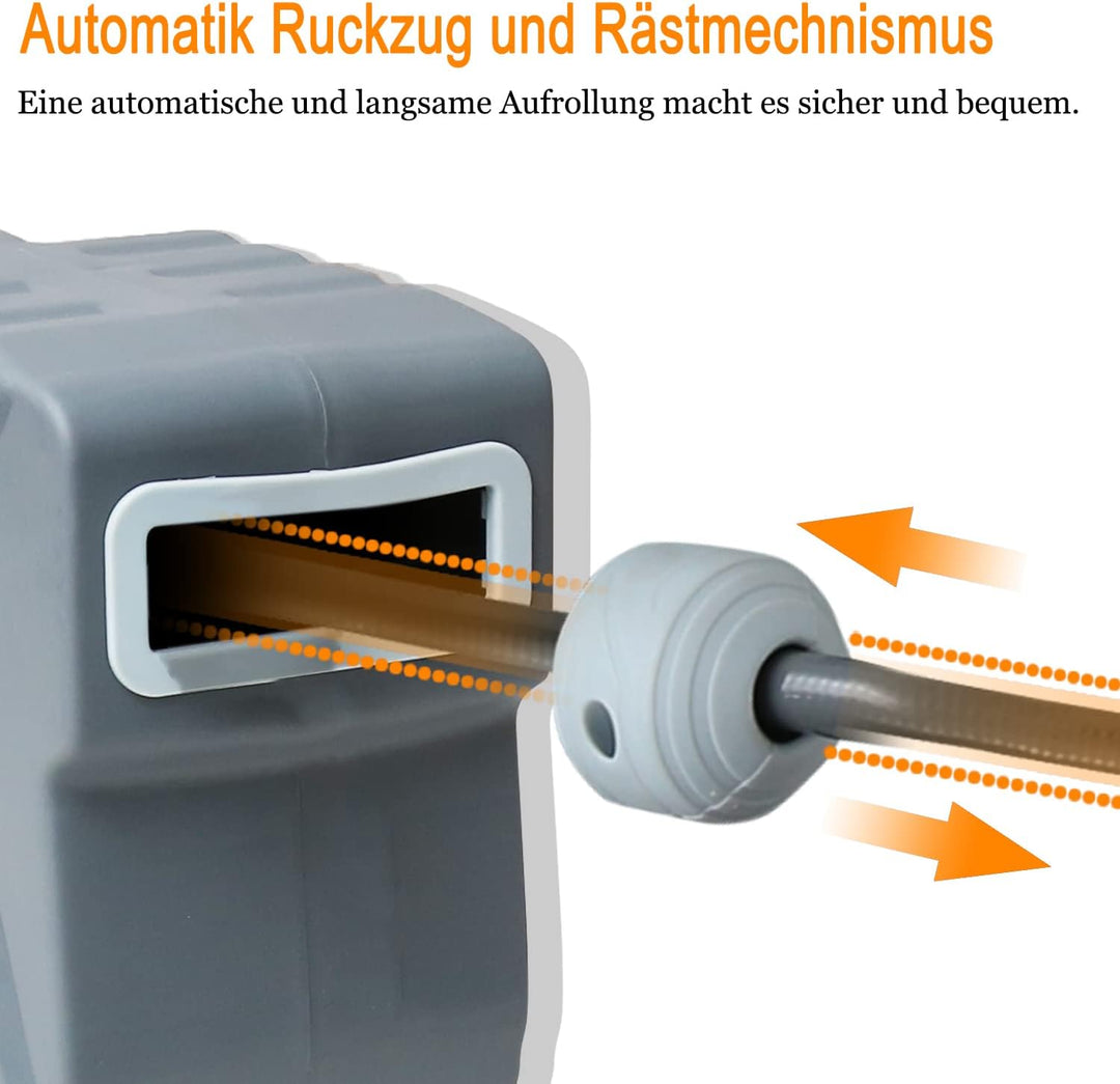 Daromigo Druckluftschlauchtrommel, Wandschlauchhalter Schlauchaufroller, 20m Schlauchlänge, 9.5 mm S