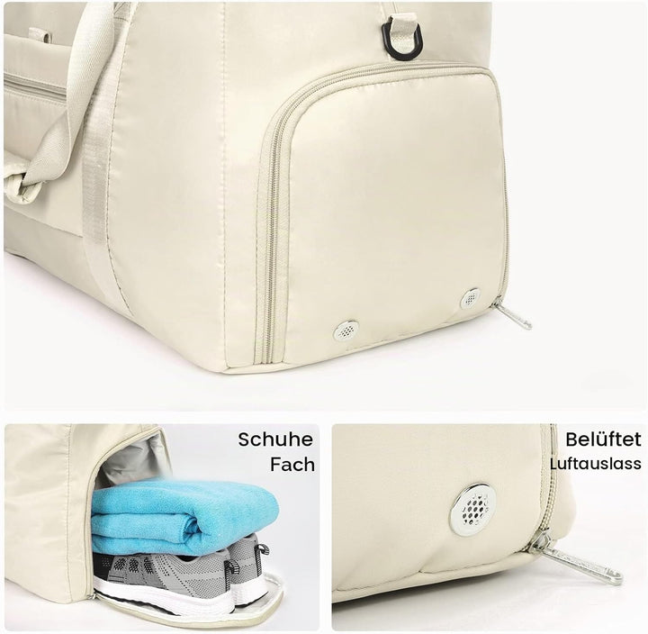 Ceneda Sporttaschen Klassische Reisetasche mit Schuhfach und Kulturtasche Sporttasche Damen Herren T