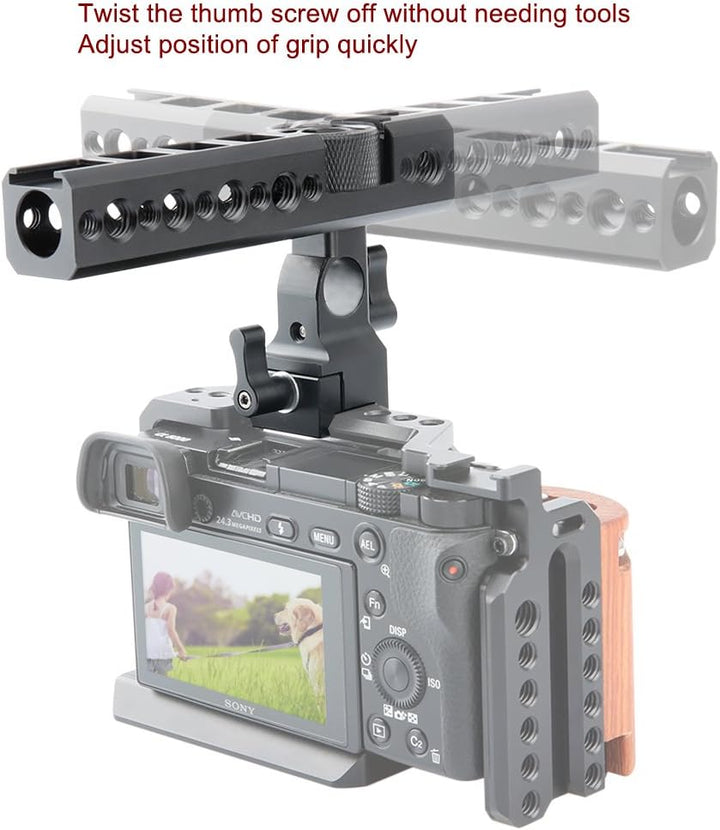 NICEYRIG NATO Rail Top Clamp Sony Griff Handle Rig Quick Release mit 15 mm Rod Clamp und kalten Schu