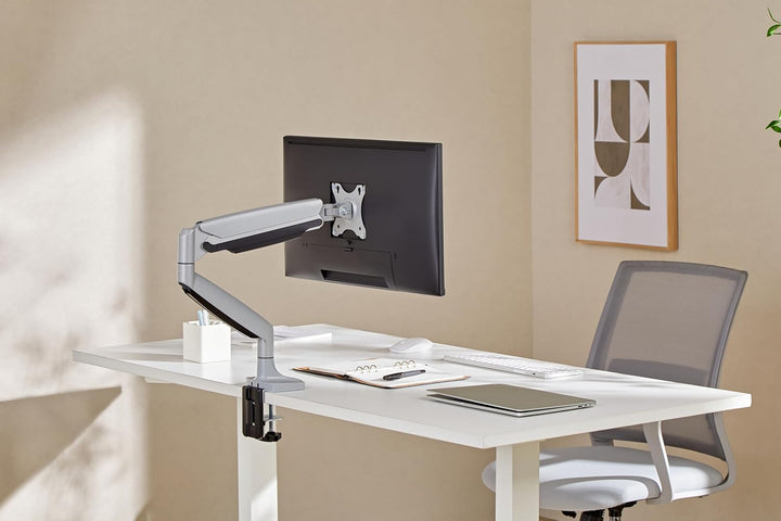 HALTERUNGSPROFI Aluminium Gasdruck Tischhalterung für LED und LCD Monitore bis 45 Zoll VESA 75x75 10