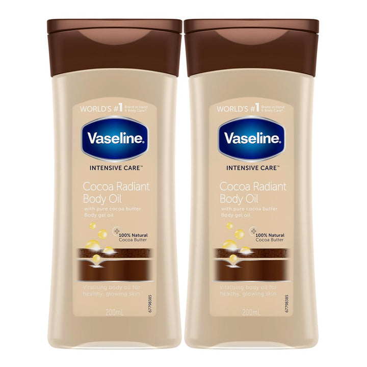Vaseline Total Moisture Cocoa Radiant Body Gel Oil – 6,8 oz – 2 Stück Vaseline