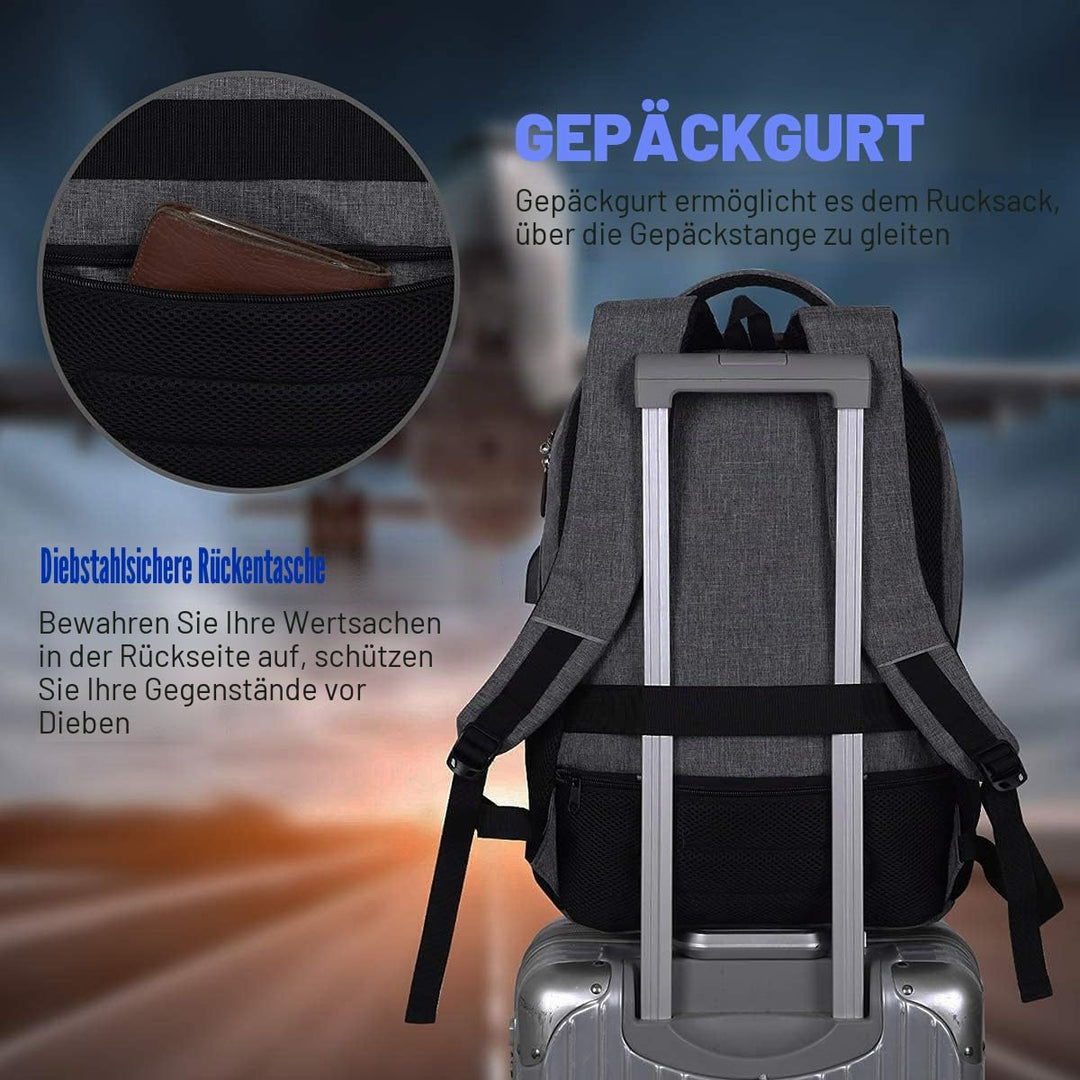 Rucksack Herren Damen Schulrucksack für 17.3 Zoll Laptop Rucksack Arbeit Wasserdicht Business Daypac