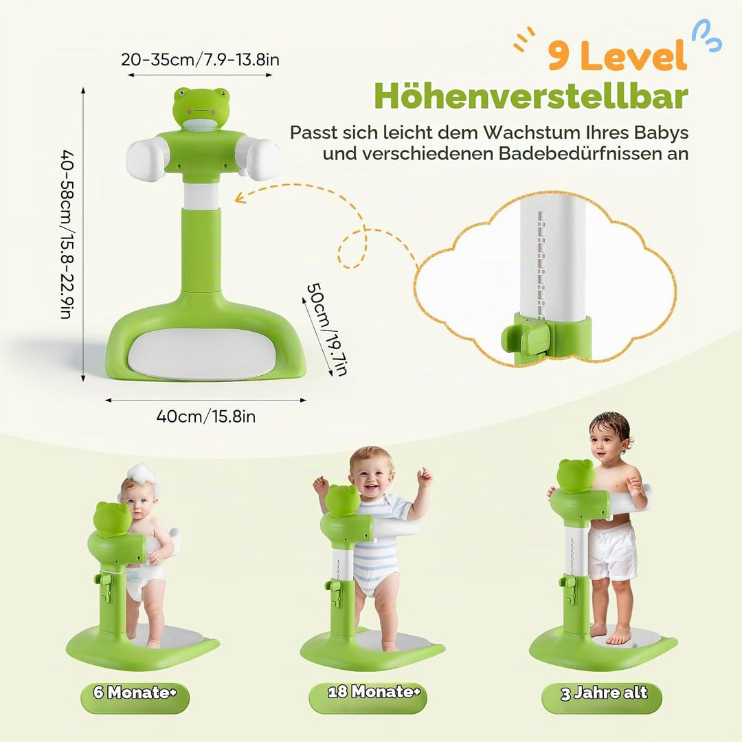 Baby Dusche Ständer,Baby Badewanne Stand mit rutschfester Basis, Duschhilfe Zum Stehen Für Babys,Dus