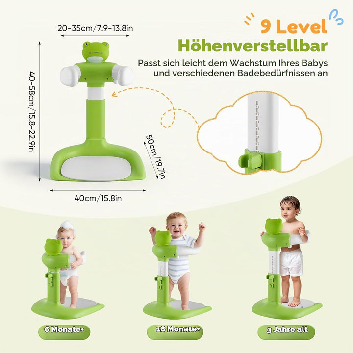 Baby Dusche Ständer,Baby Badewanne Stand mit rutschfester Basis, Duschhilfe Zum Stehen Für Babys,Dus