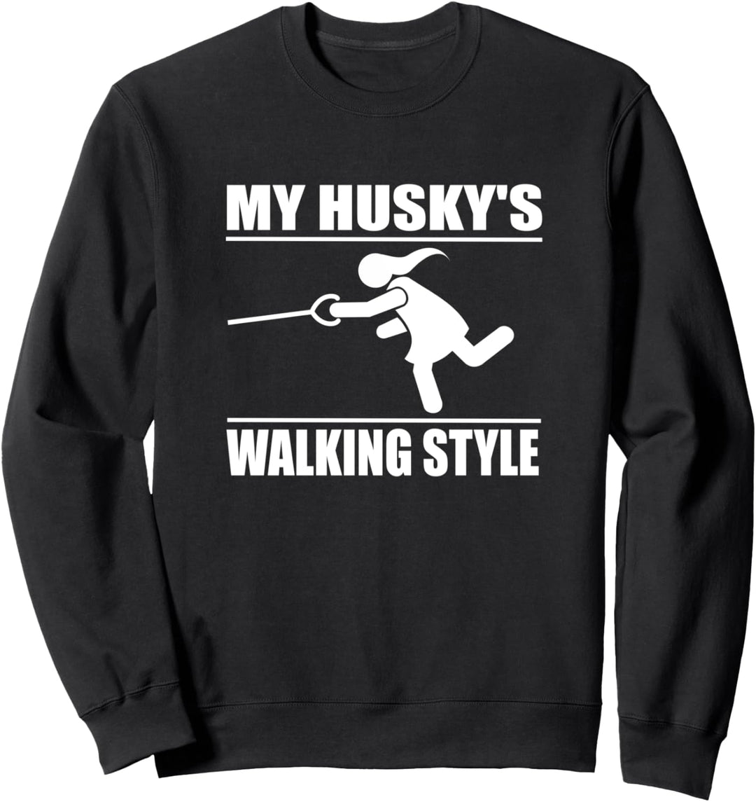 Humorvoller Sibirischer Husky Gehstil (Frauen) Sweatshirt