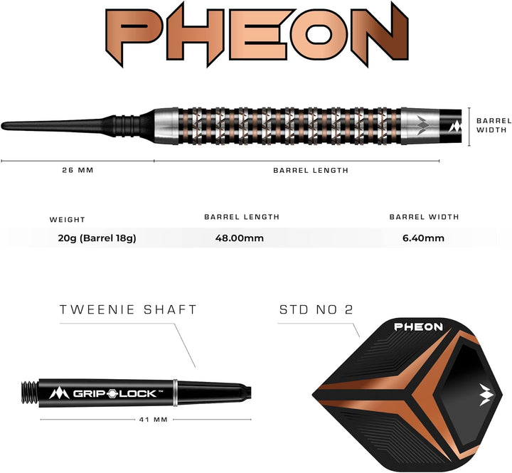 Mission Pheon Black & Bronze Electro 90% Softdarts 20 Gramm