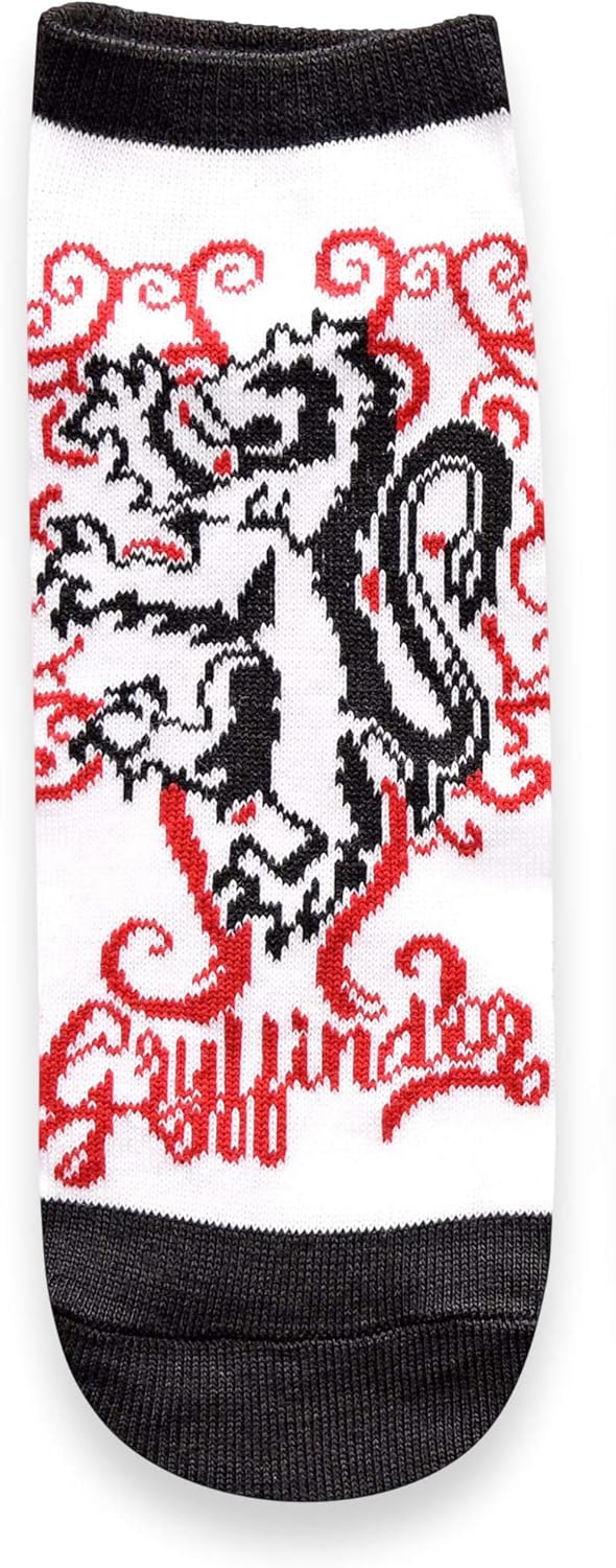 Harry Potter Häuser Expecto Patronum Fancy Scroll Artwork Juniors/Damen 5er-Pack Knöchelsocken, 36.5
