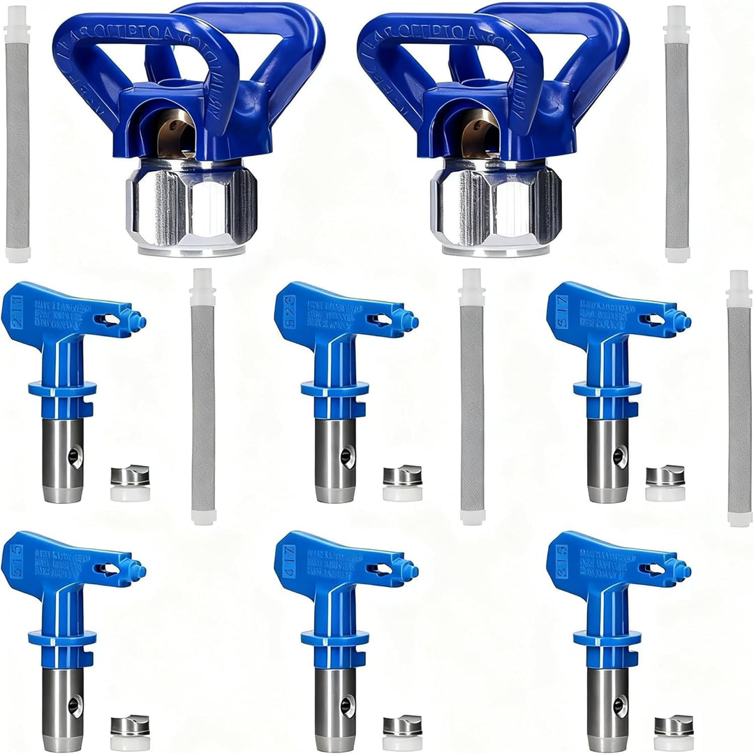 6 Stück Airless Düse mit Spitzendichtung Typ 211 315 417 515 517 523 Blau-Typ 211 315 417 515 517 52