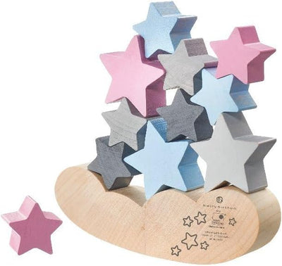 Selecta 64020 Sterne Sternenhimmel, Bellybutton, Stapelspielzeug aus Holz, 12 Teile, bunt, S