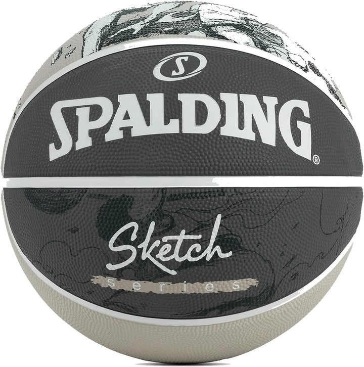Spalding Sketch Jump Ball 84382Z, Unisex basketballs, Black, 7 EU