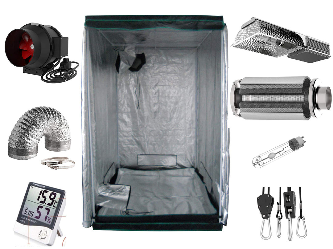 Growzelt Komplettset mit revolutionärer 315 W CMH 120x120x200 cm (315 W CMH)