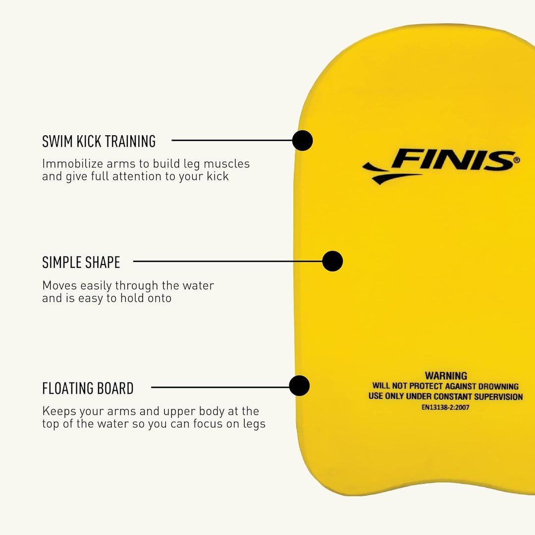 FINIS Kickboard Foam 14 x 10 Zoll gelb, 14 x 10 Zoll gelb