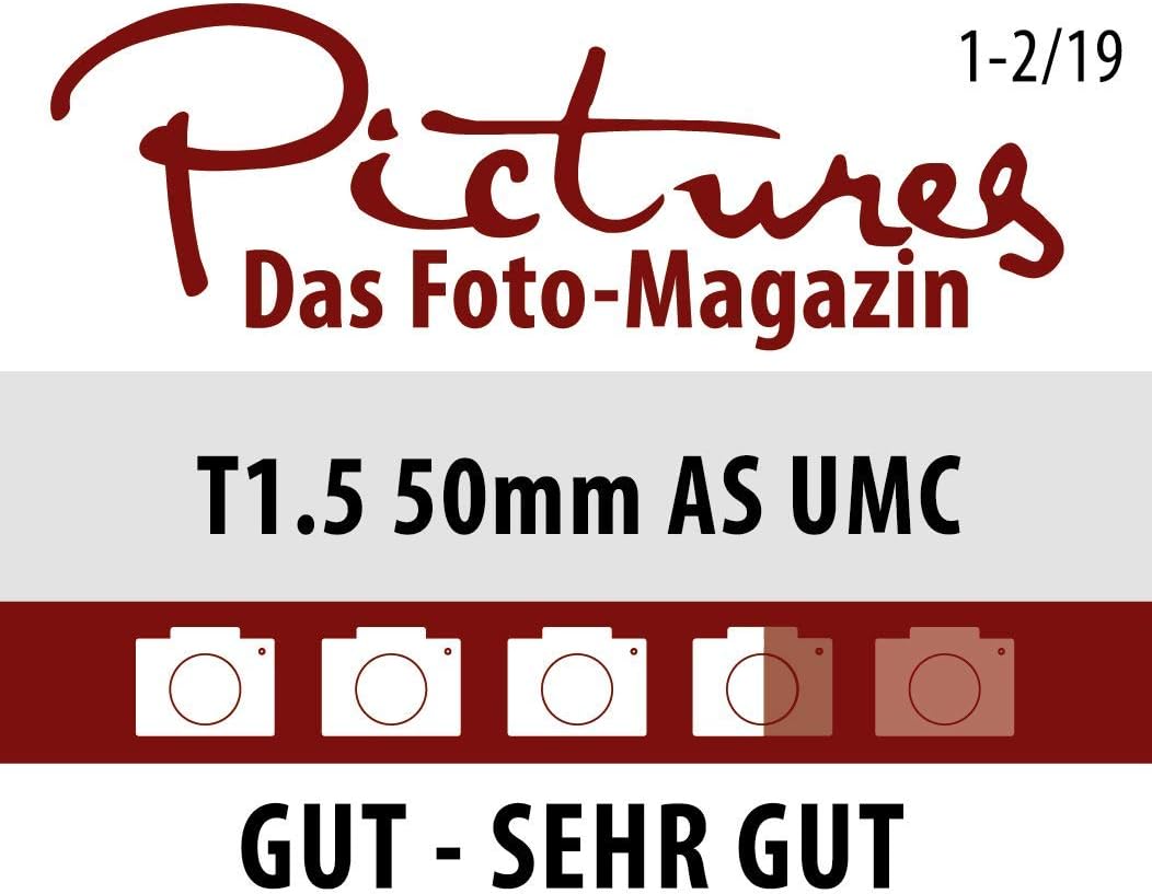 Samyang 50/1,5 Objektiv Video DSLR Sony E manueller Fokus Videoobjektiv 0,8 Zahnkranz Gear, Porträto