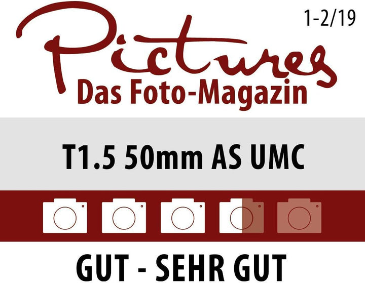 Samyang 50/1,5 Objektiv Video DSLR Sony E manueller Fokus Videoobjektiv 0,8 Zahnkranz Gear, Porträto