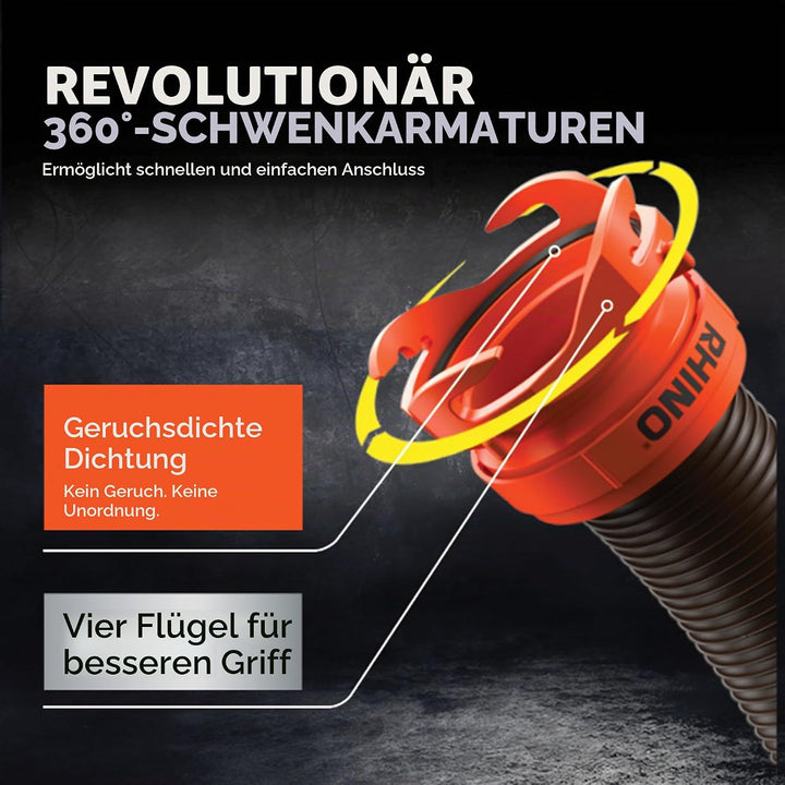 Camco 39770 rv-Sewer-Hoses Abwasserschlauch-Verlängerungsset, 4,6 m Frustfreie Verpackung, Abwassers