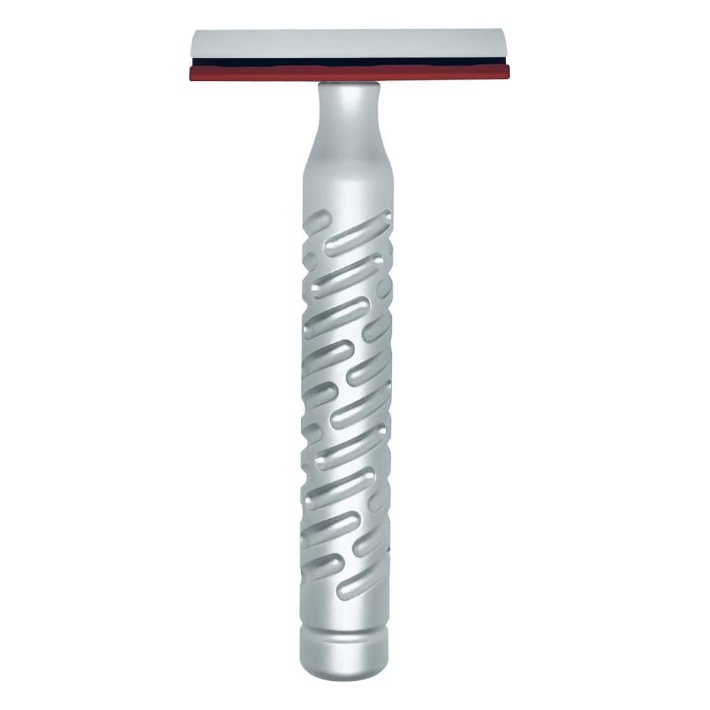 The Goodfellas' smile, Styletto Sting Red Sicherheitsrasierer silber / schwarz 1 stück (1er Pack), s