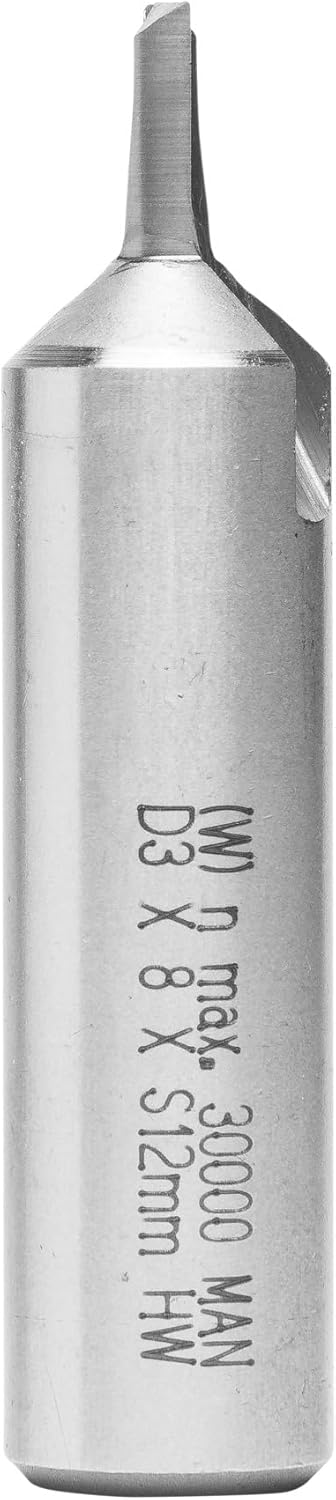 ENT 10502 Nutfräser VHW, Schaft (S) 12 mm, Durchmesser (D) 3 mm, NL 8 mm, SL 40 mm, GL 52 mm, mit VH