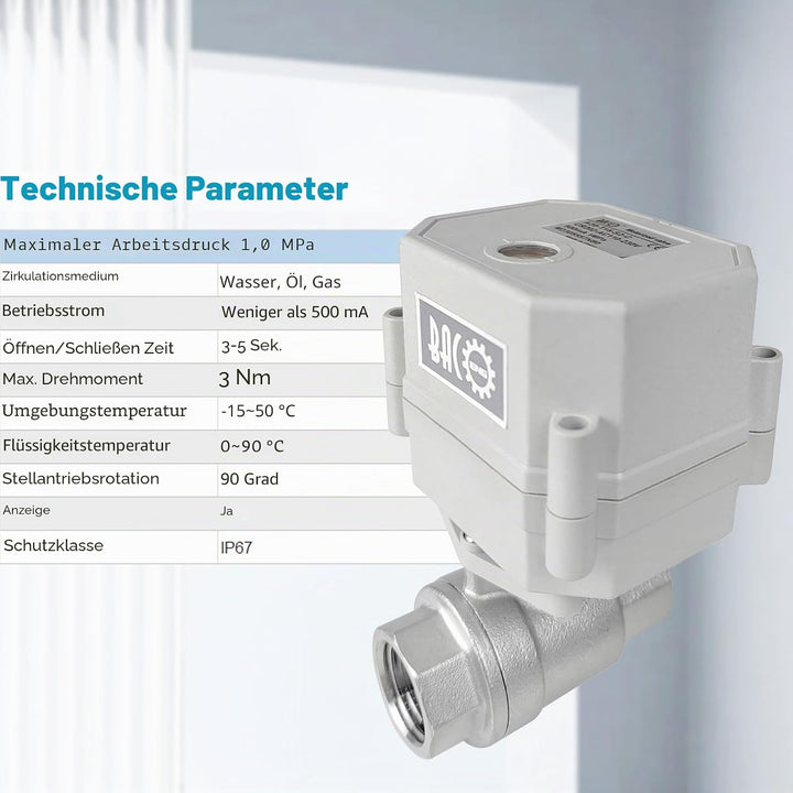 BACOENG AC110-230V 2 Wege 1-1/4" Messing Motorkugelhahn Zonenventil CR202C 2 Drähte Elektrische Kuge
