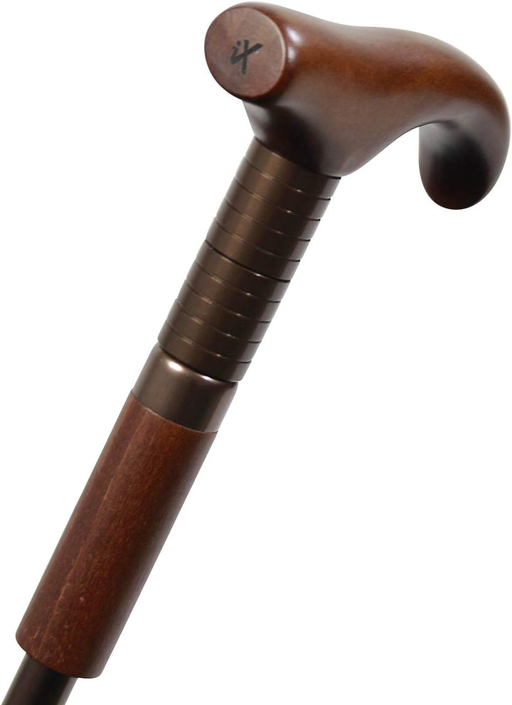 iX-brella Stützschirm höhenverstellbar mit Holzgriff - schwarz, Schwarz