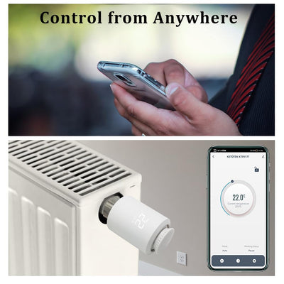 KETOTEK Smart Heizkörperthermostat Zigbee Starter Kit mit Hub, Digitales Heizkörper Thermostat Heizu