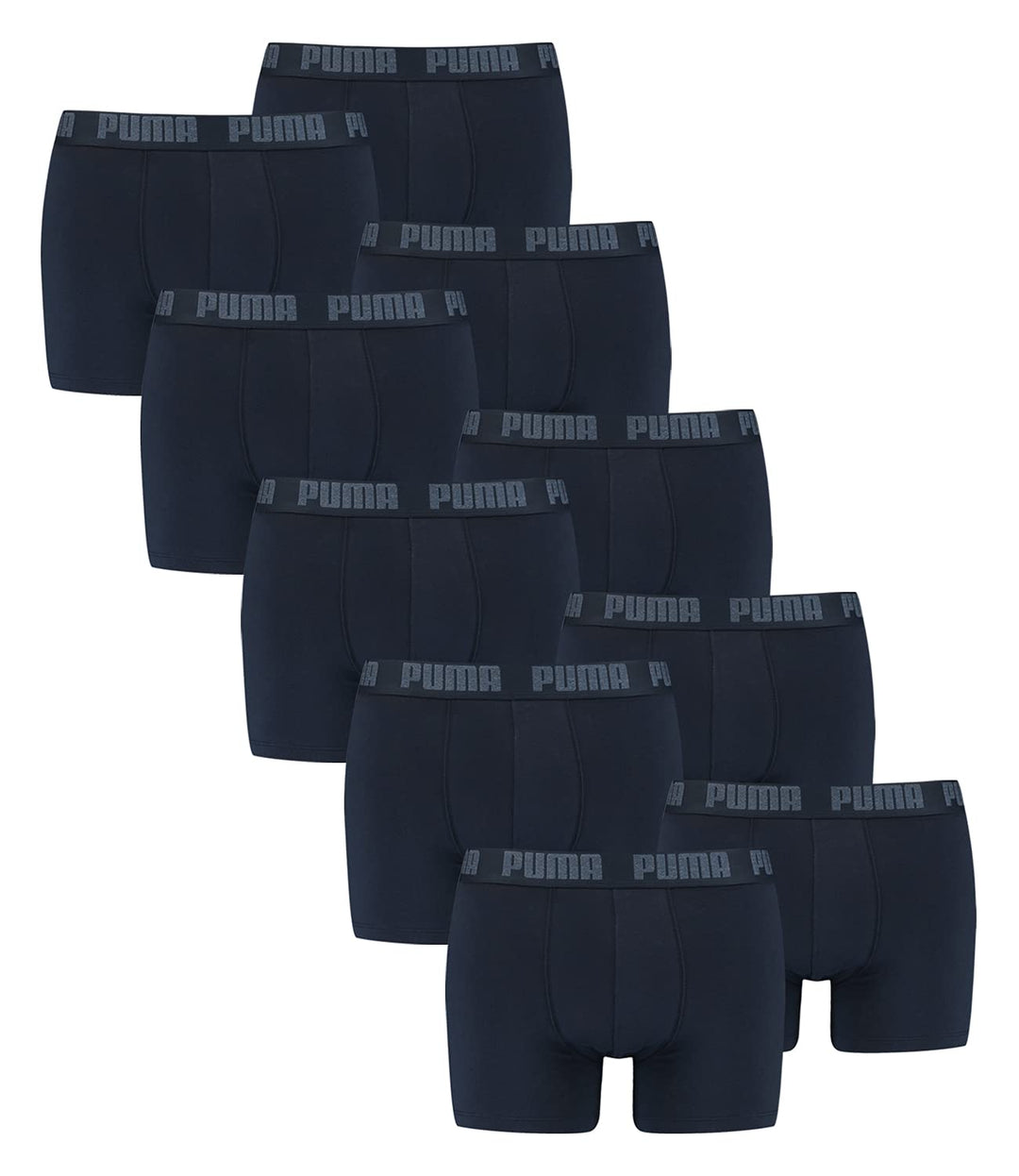 PUMA Herren Boxershorts Unterhosen 100004386 10er Pack, Wäschegrösse:XL, Artikel:-321 Navy