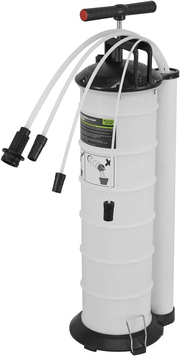 Sealey S01169 Manueller Vakuum-Öl- und Flüssigkeitsabsauger, 6,5 l