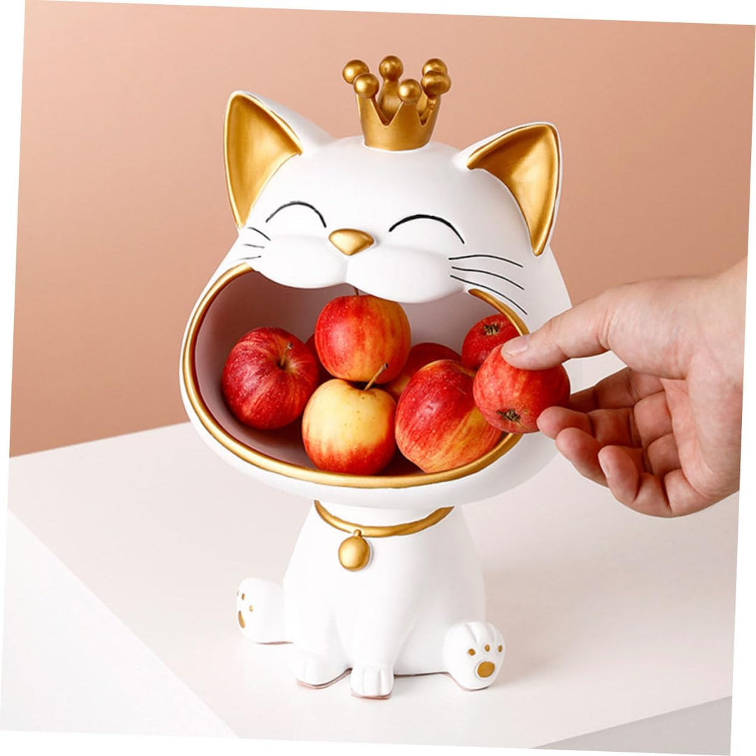 Cabilock 1stk Glückliche Katzenverzierung Chip Und Dip Bowl Snackschale Schmuckschale Schmuck Verans