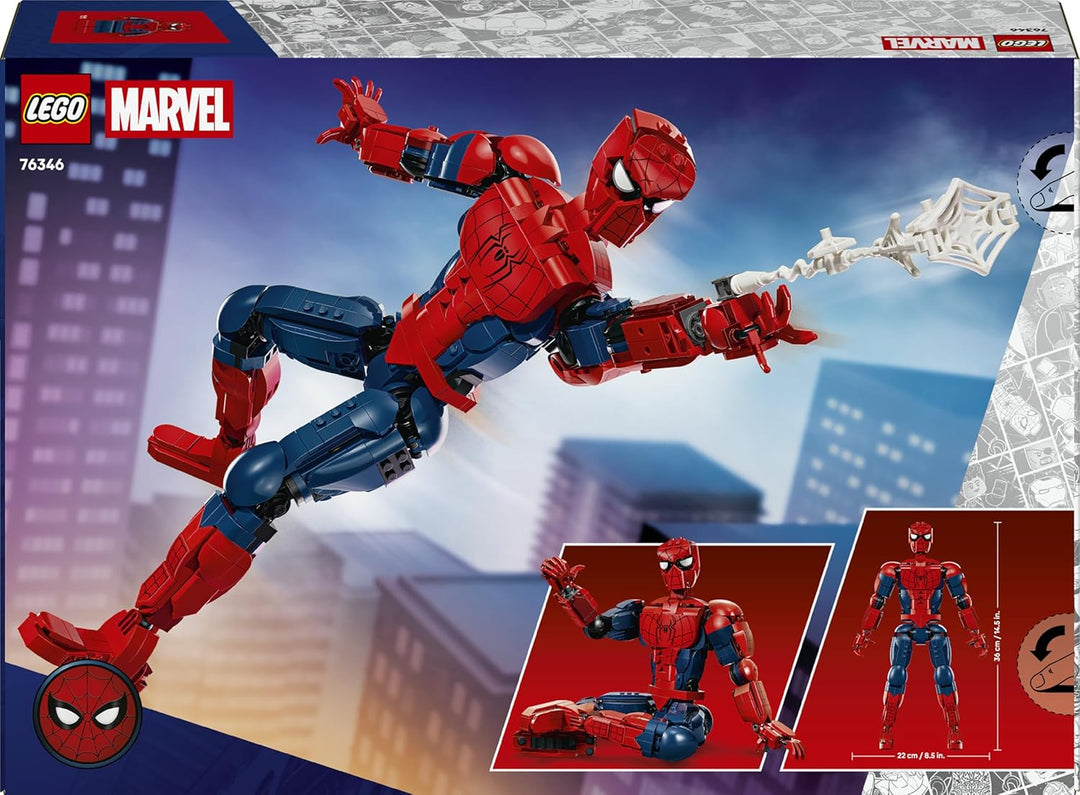 LEGO | Marvel Spider-Man-Figur - Superhelden Spielzeug inkl. Minifigur zum Sammeln - DIY Deko - Gesc