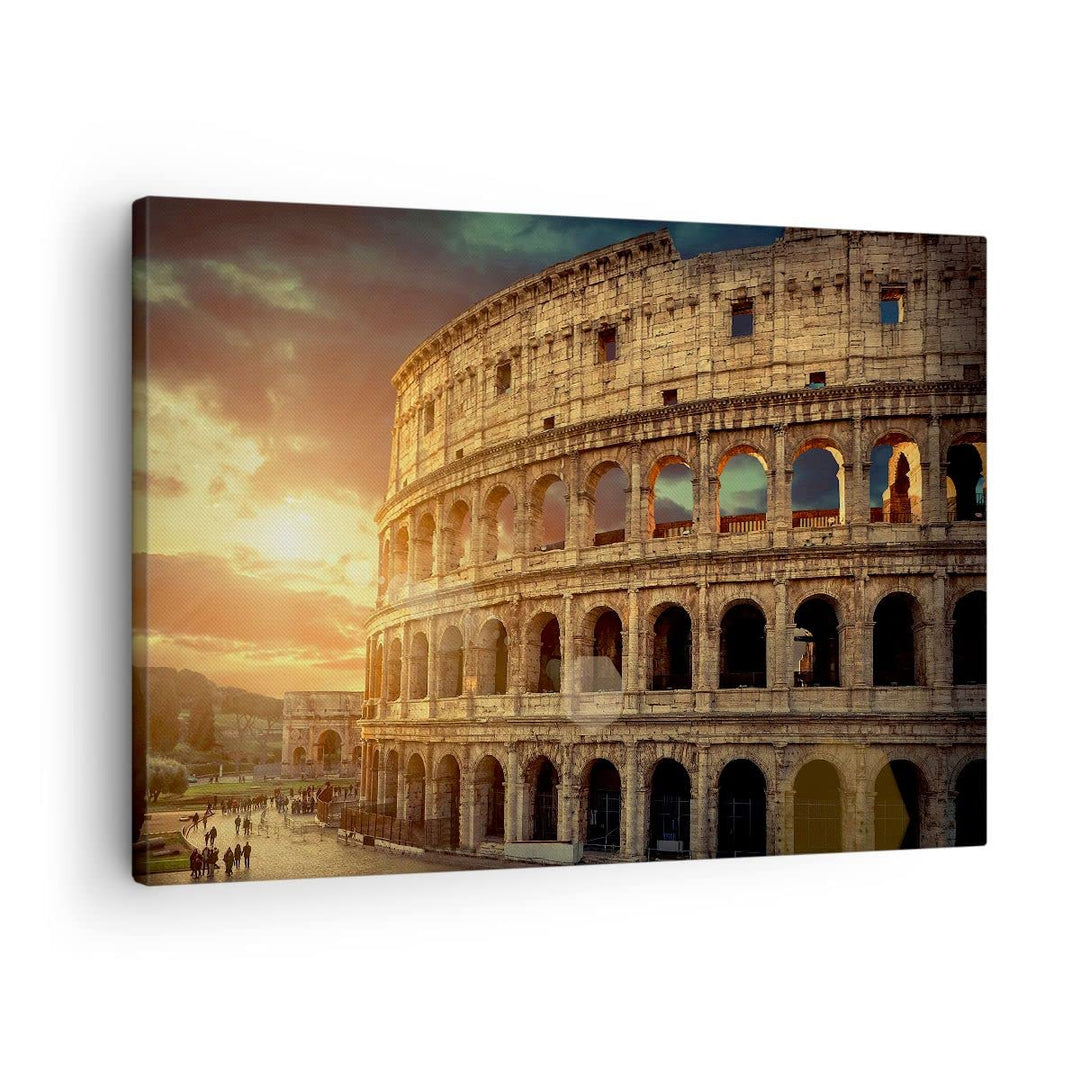 Bilder auf Leinwand Coloseum Roma Architektur Italien Leinwandbild 70x50cm Wandbilder Dekoration Woh