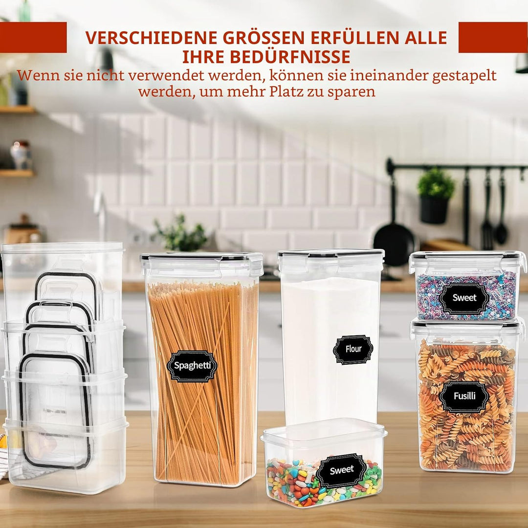 Skroam Vorratsdosen Set of 24, BPA-frei, Müsli Schüttdose &amp; Frischhaltedosen, Luftdichte Küchen Vorr