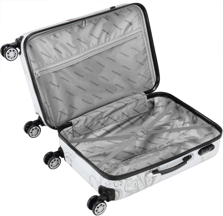 Monzana® Reisekoffer Hartschalenkoffer Trolley Koffer | ABS | PC beschichtet | Teleskopgriff | gummi