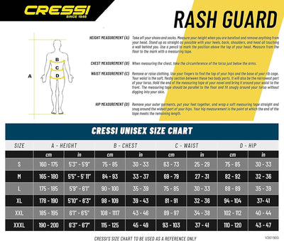 CRESSI Dive Center Man Rash Guard Long/SL - Protective Langarm Schwarz Rash Guard für SUP und Wasser