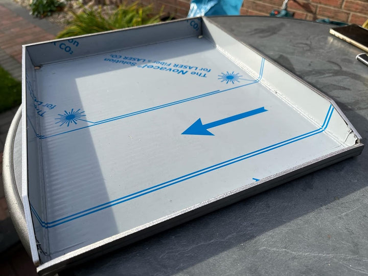 Kette´s Grillzubehör Edelstahl Plancha/Grillplatte/Bratplatte/Burger Platte/ (380 x 320mm) kompatibe