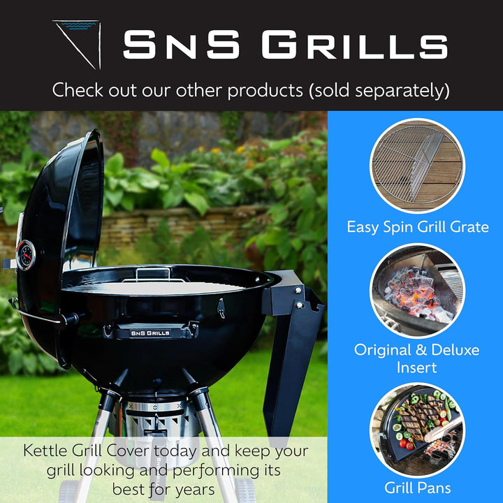 SnS Grills Slow 'N Sear Mini-Tropfpfanne – Edelstahl-Grillzubehör für 45,7 cm Weber Wasserkocher und