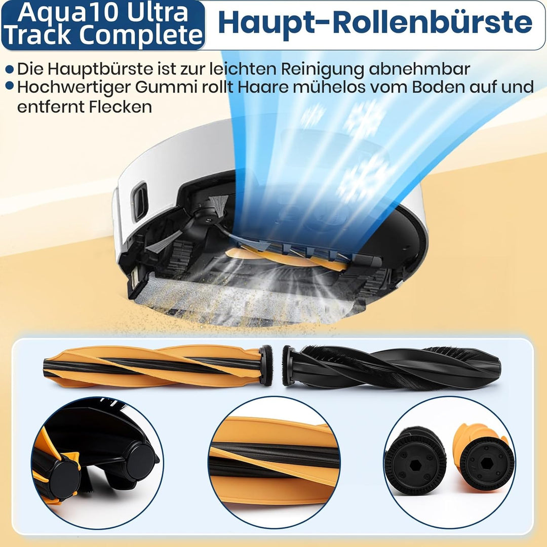 22 Stück Zubehör für Dreame Aqua10 Ultra Track Complete Saugroboter,Bestehend Aus 1 Hauptbürste,2 Ro