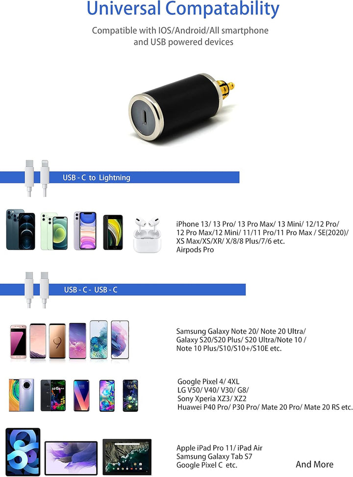 Typ C Hella DIN USB, Type-C Straight