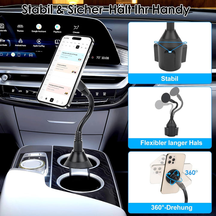 EEEKit 2-in-1 Auto Handyhalterung, Magnetische Getränkehalter & Lüftung Halterung, KFZ Becherhalteru