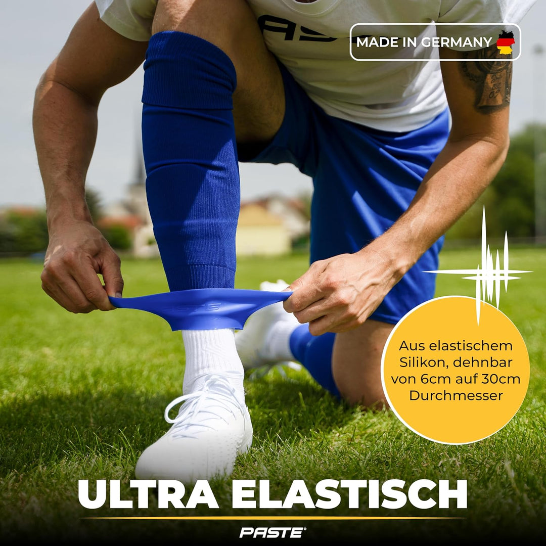 PASTE ® Schienbeinschonerhalter aus Silikon - DAS ORIGINAL - Fussball für Herren, Damen & Kinder Ein