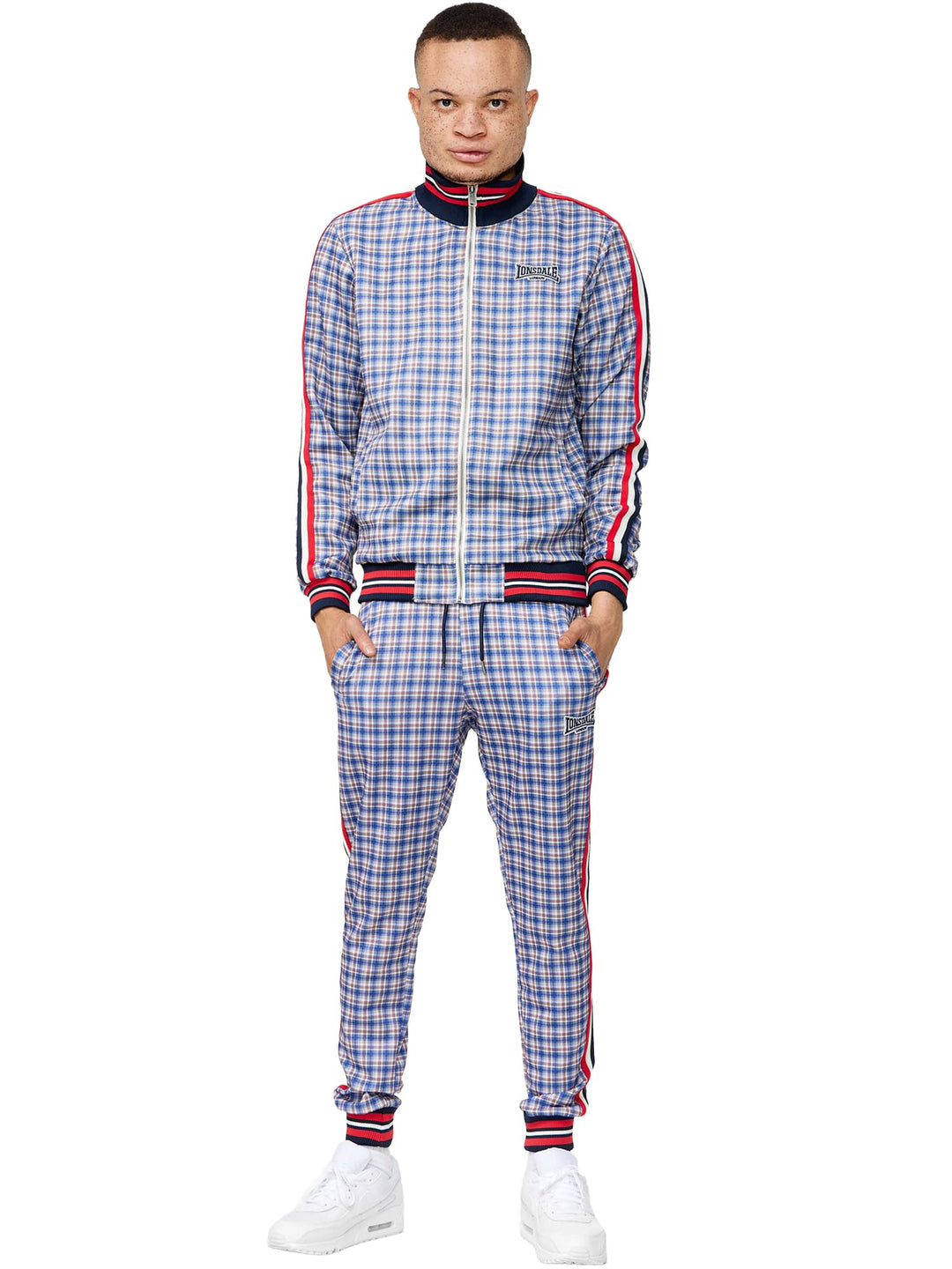Lonsdale Herren Burmarsh Trainingsanzug S Blue/White/Red, S Blue/White/Red