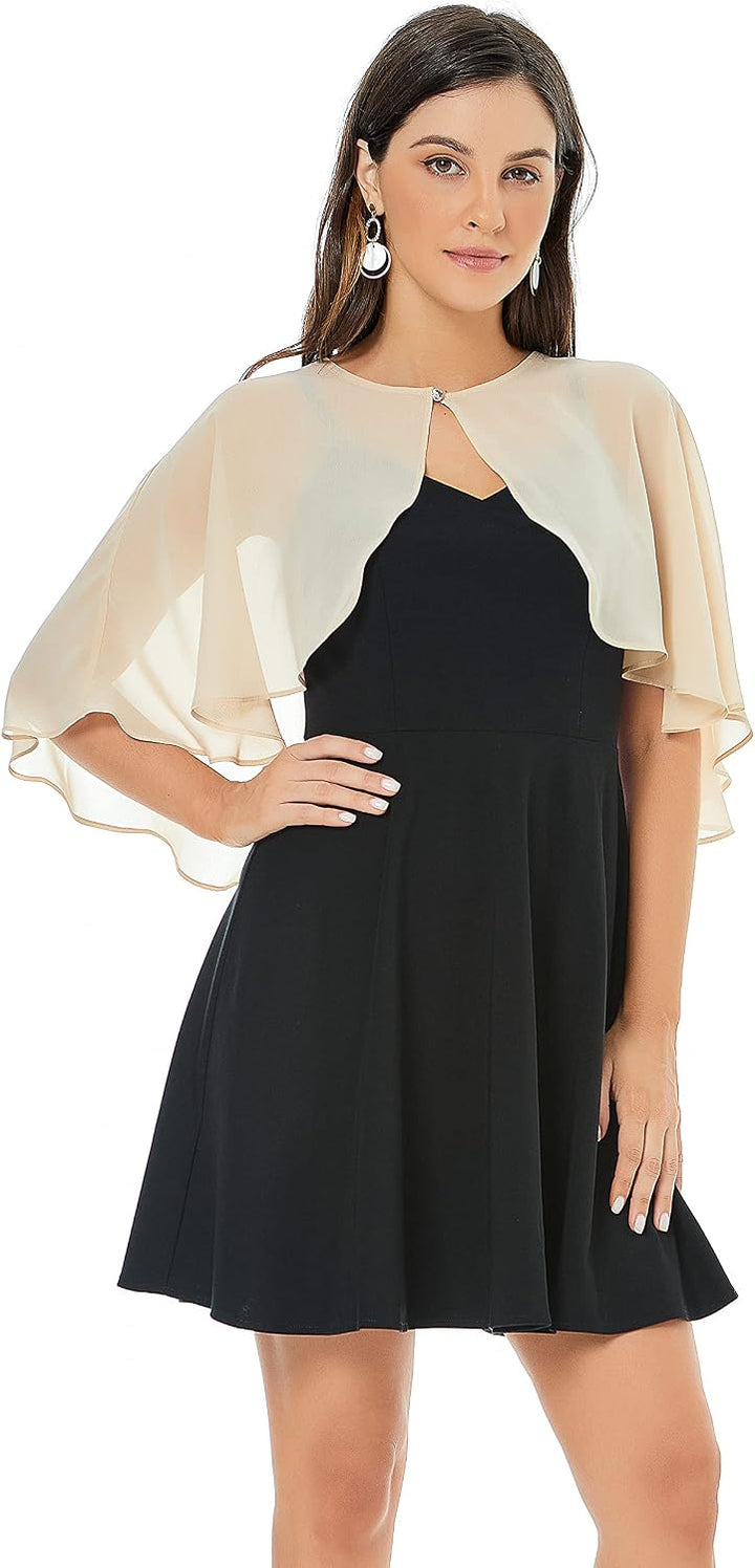 olyrjie Damen No Classic Einheitsgrösse Chiffon, Champagner, Einheitsgrösse Chiffon, Champagner