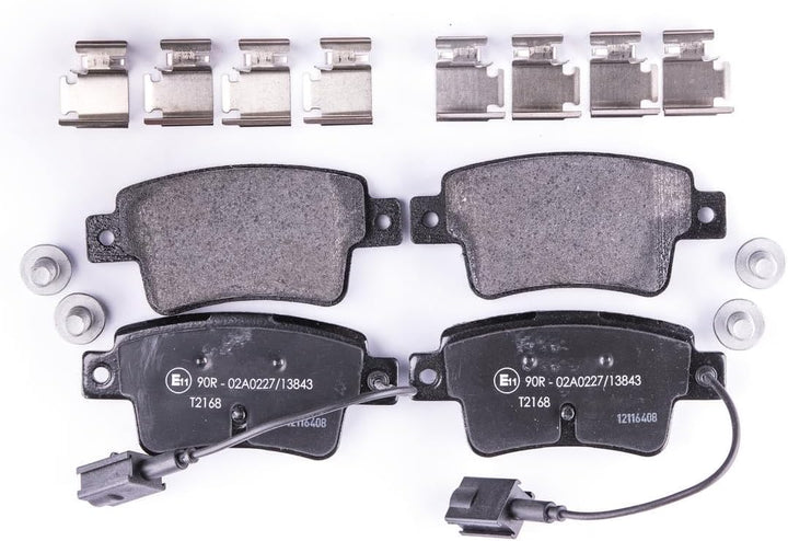 HELLA PAGID 8DB 355 019-801 Bremsbelagsatz - T2168 - Dicke/Stärke: 17.3mm - Bremssystem: Bosch - mit