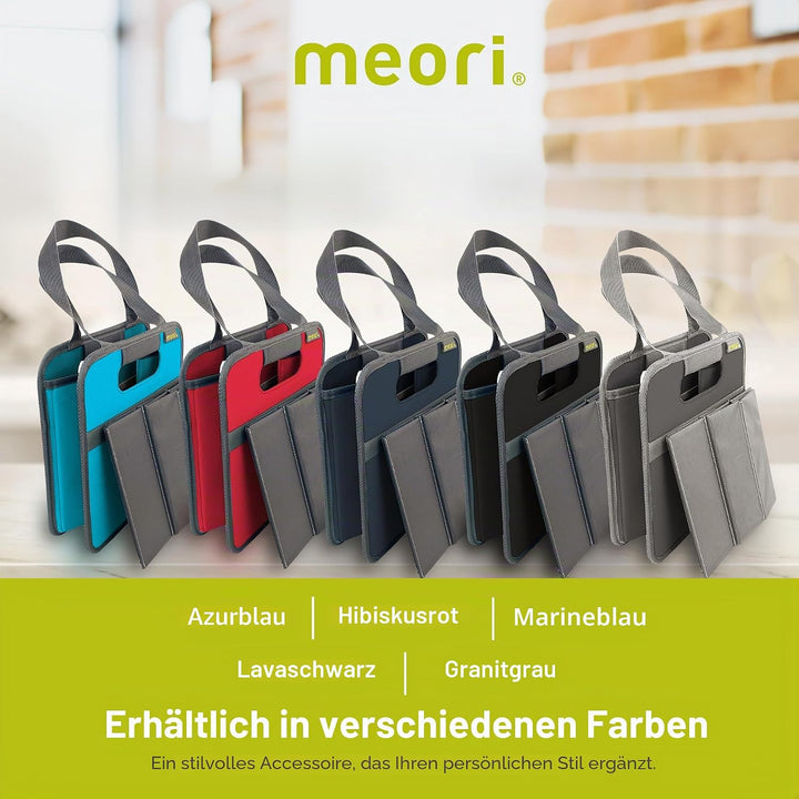 meori Grau faltbarer 6 Flaschen-Granit Flascheneinsatz herausnehmbar-Weinträger Einkaufskorb Transpo