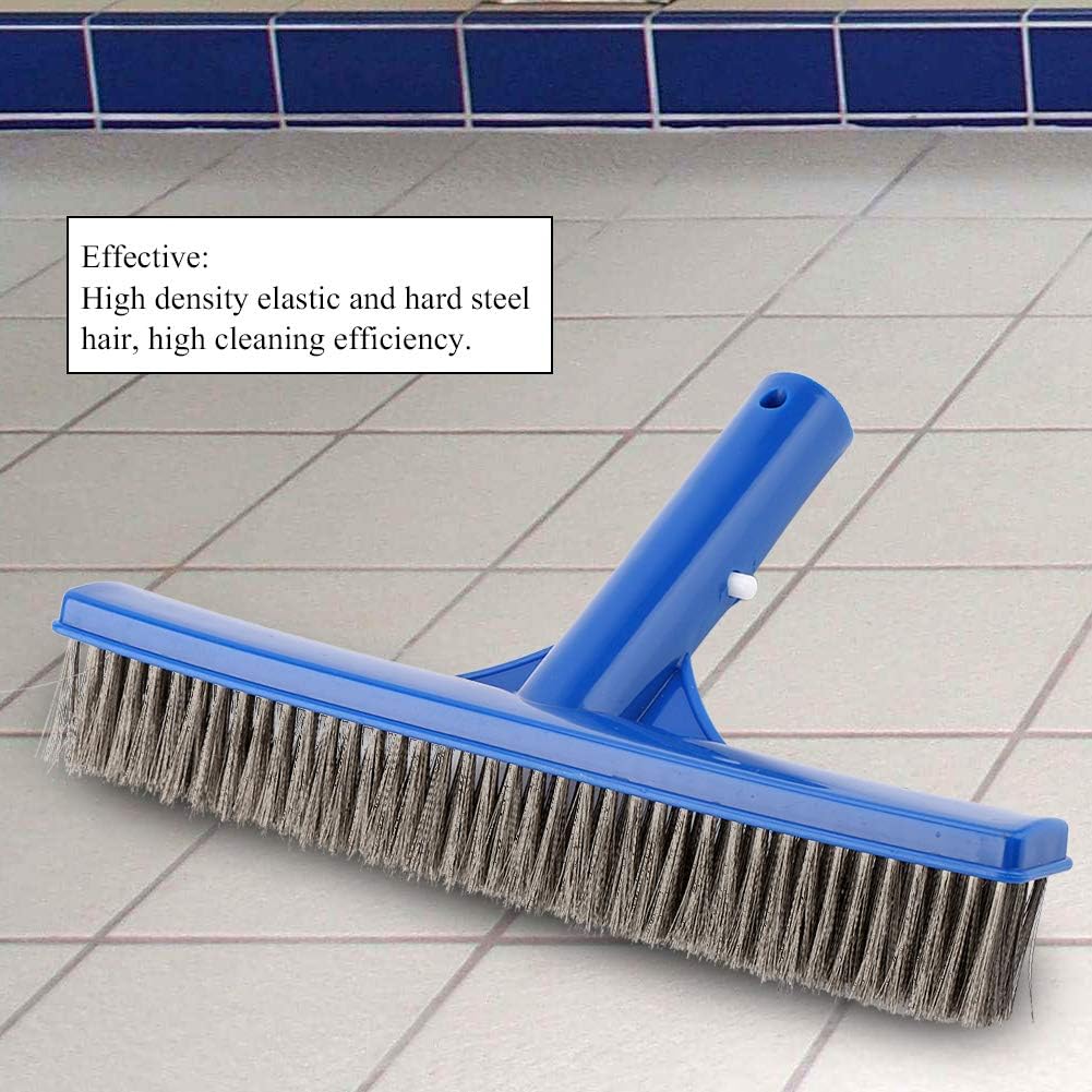 10Inch Poolbürste Beckenbürste Poolreiniger Handreiniger Schwimmbadzubehör Kunststoff Stahl für Teic