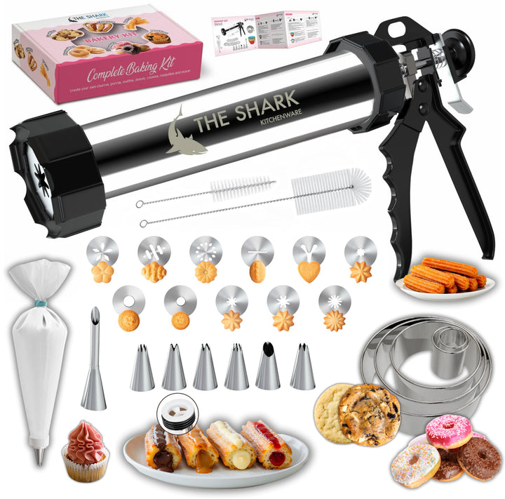 Churros Maker & Spritzgebäck Maschine – 304 Edelstahl, Grosse Kapazität, Leicht zu Reinigen & Langle
