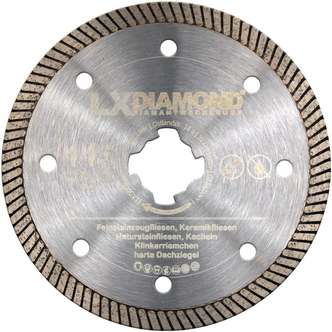 LXDIAMOND Diamant-Trennscheibe 115mm Premium Diamantscheibe für Feinsteinzeug Fliesen Natursteinflie