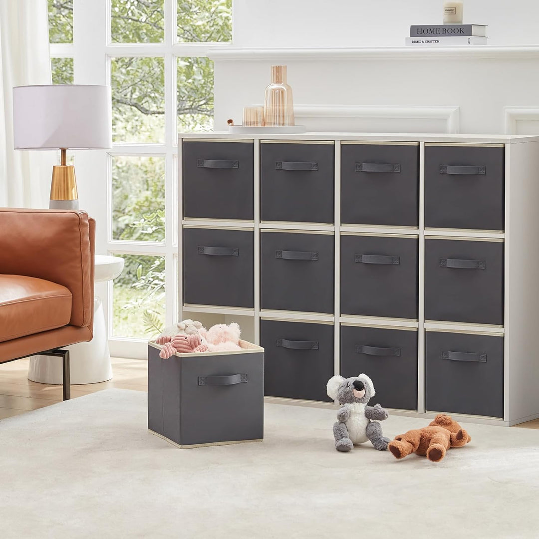 Lifewit 12 Stück Aufbewahrungswürfel, Aufbewahrungsbox aus Stoff, Ordnungsboxen aus Vliesstoff mit G